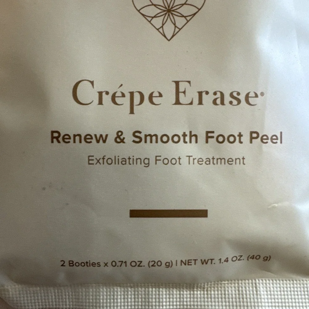 Crepe Erase BODY FIRM Renew & Smooth Foot Peel & Foot‎ Mask Set New!